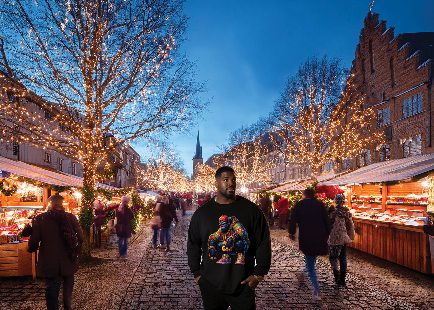 Crewneck Sweatshirt Gorilla Christmas Shirt